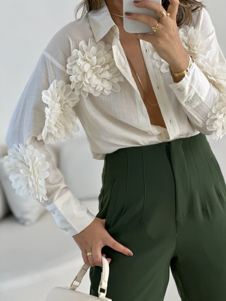 CALÇA LUIZA ALFAIATARIA VERDE MUSGO