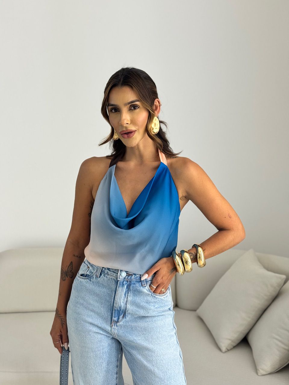 BLUSA NATASHA ESTAMPADA TIE DYE - 0067860436 - CAROLLA FERRARO