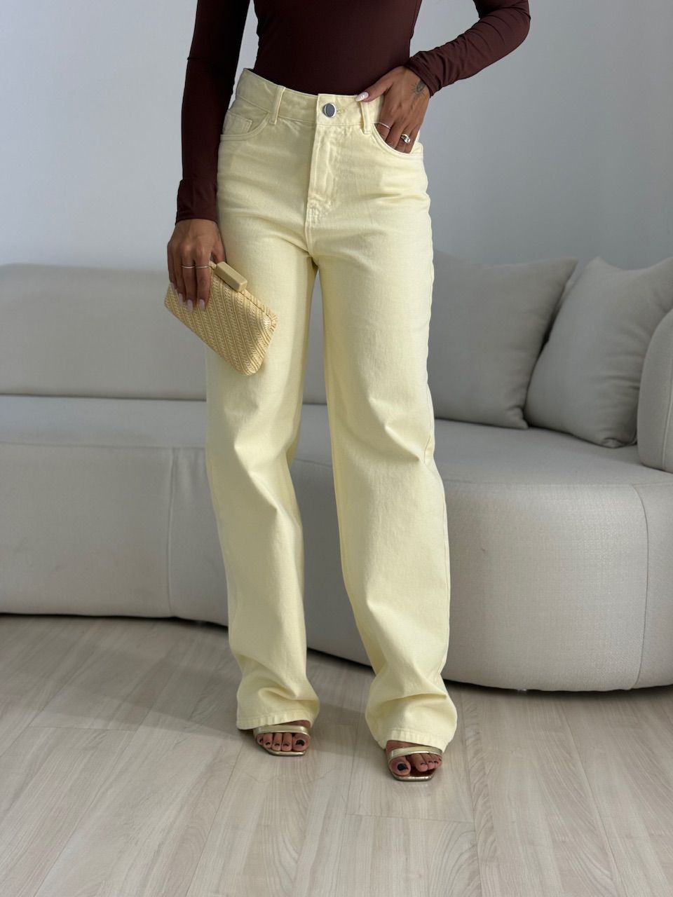 CALÇA DANDARA JEANS YELLOW BUTTER
