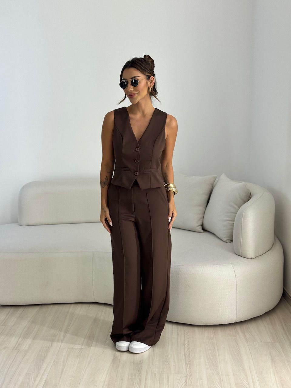CONJUNTO ALICIA COLETE MARROM - 0067790054 - CAROLLA FERRARO