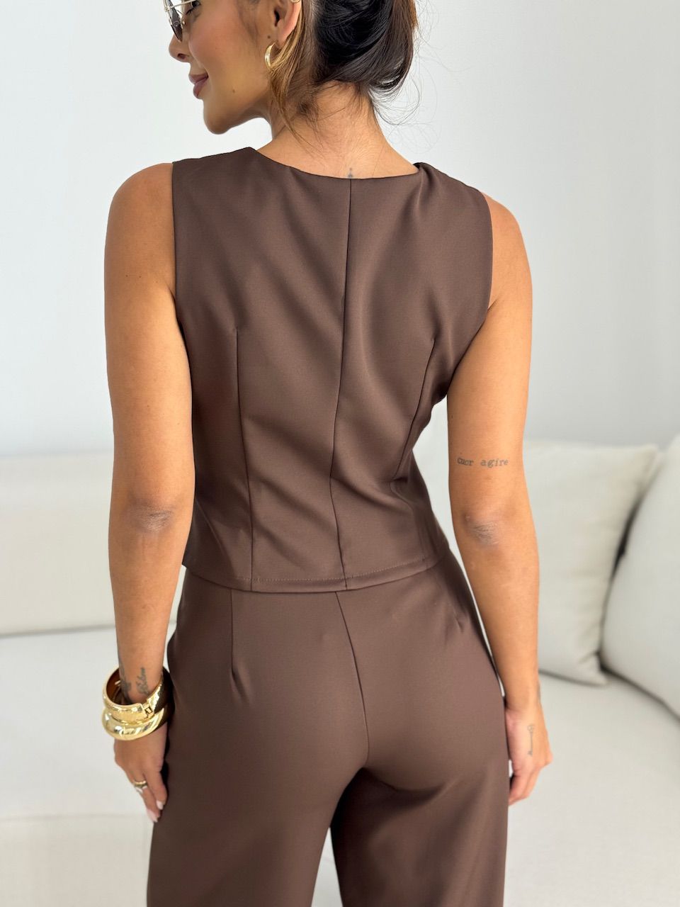 CONJUNTO ALICIA COLETE MARROM