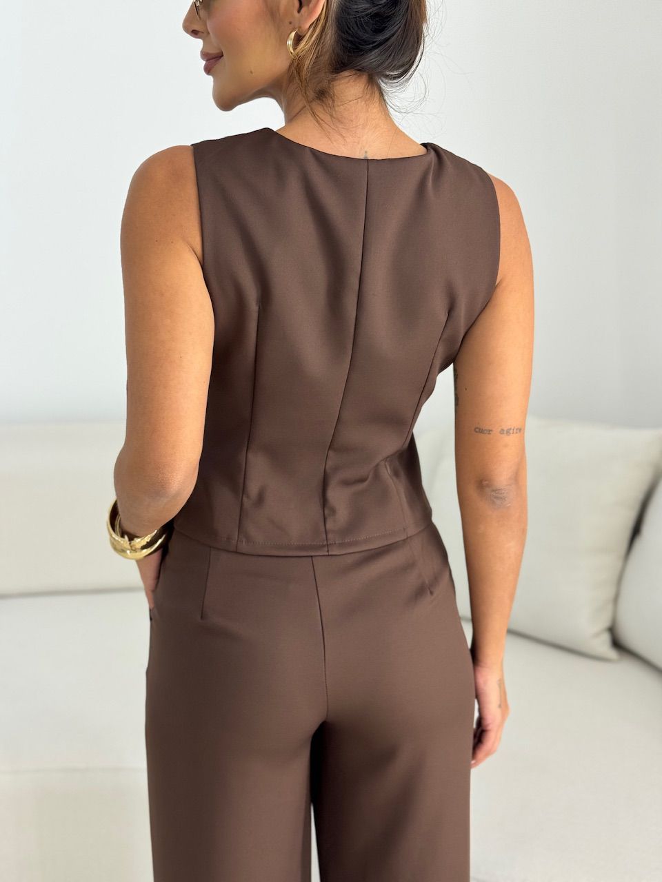 CONJUNTO ALICIA COLETE MARROM