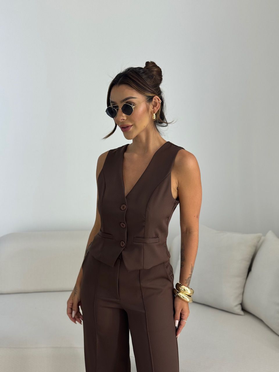 CONJUNTO ALICIA COLETE MARROM