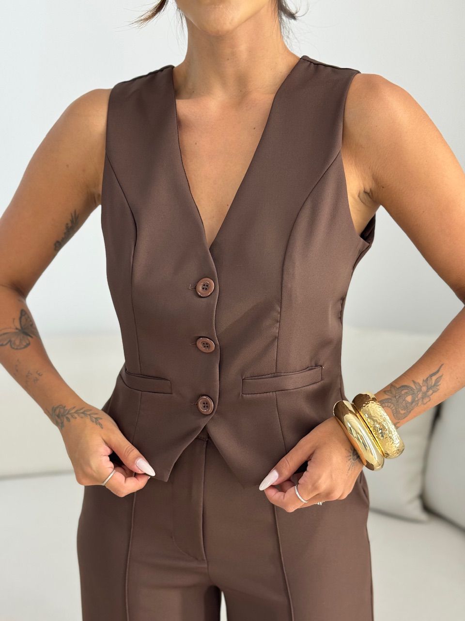 CONJUNTO ALICIA COLETE MARROM