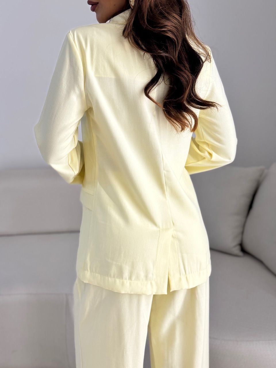 CONJUNTO SOLANGE BLAZER AMARELO CLARO