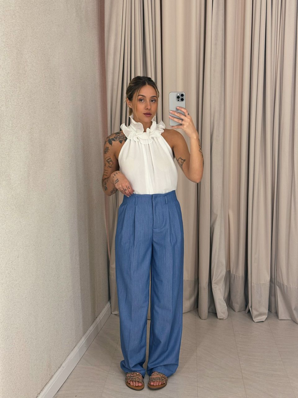 CALÇA FABIANA AZUL - 0056350109 - CAROLLA FERRARO