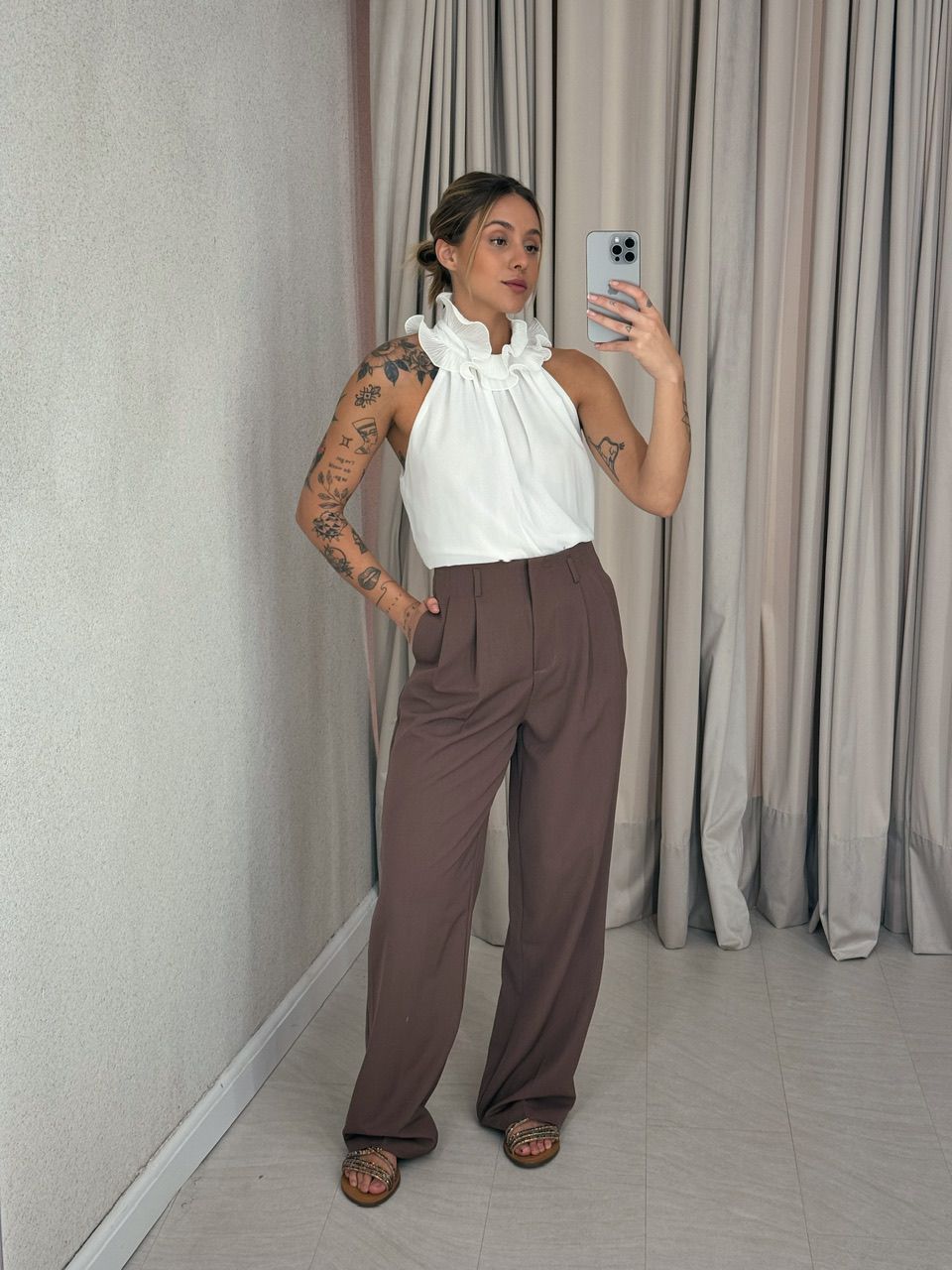 CALÇA FABIANA MARROM