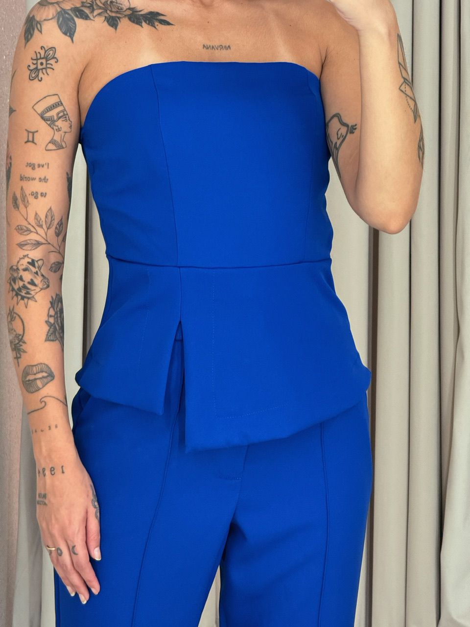 CONJUNTO LANA TOMARA QUE CAIA AZUL