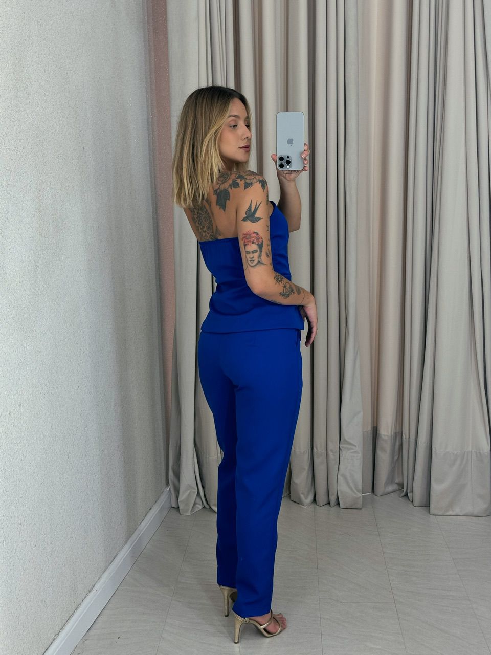 CONJUNTO LANA TOMARA QUE CAIA AZUL