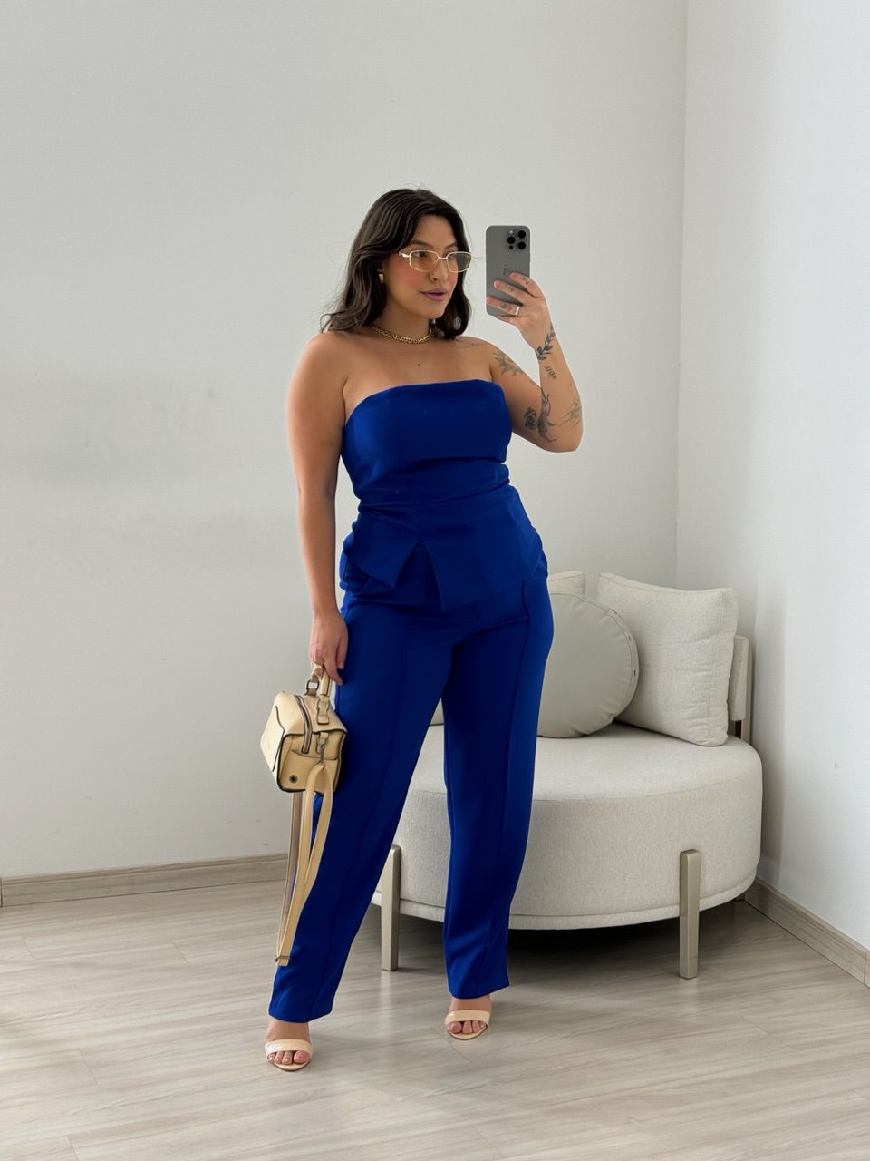 CONJUNTO LANA TOMARA QUE CAIA AZUL