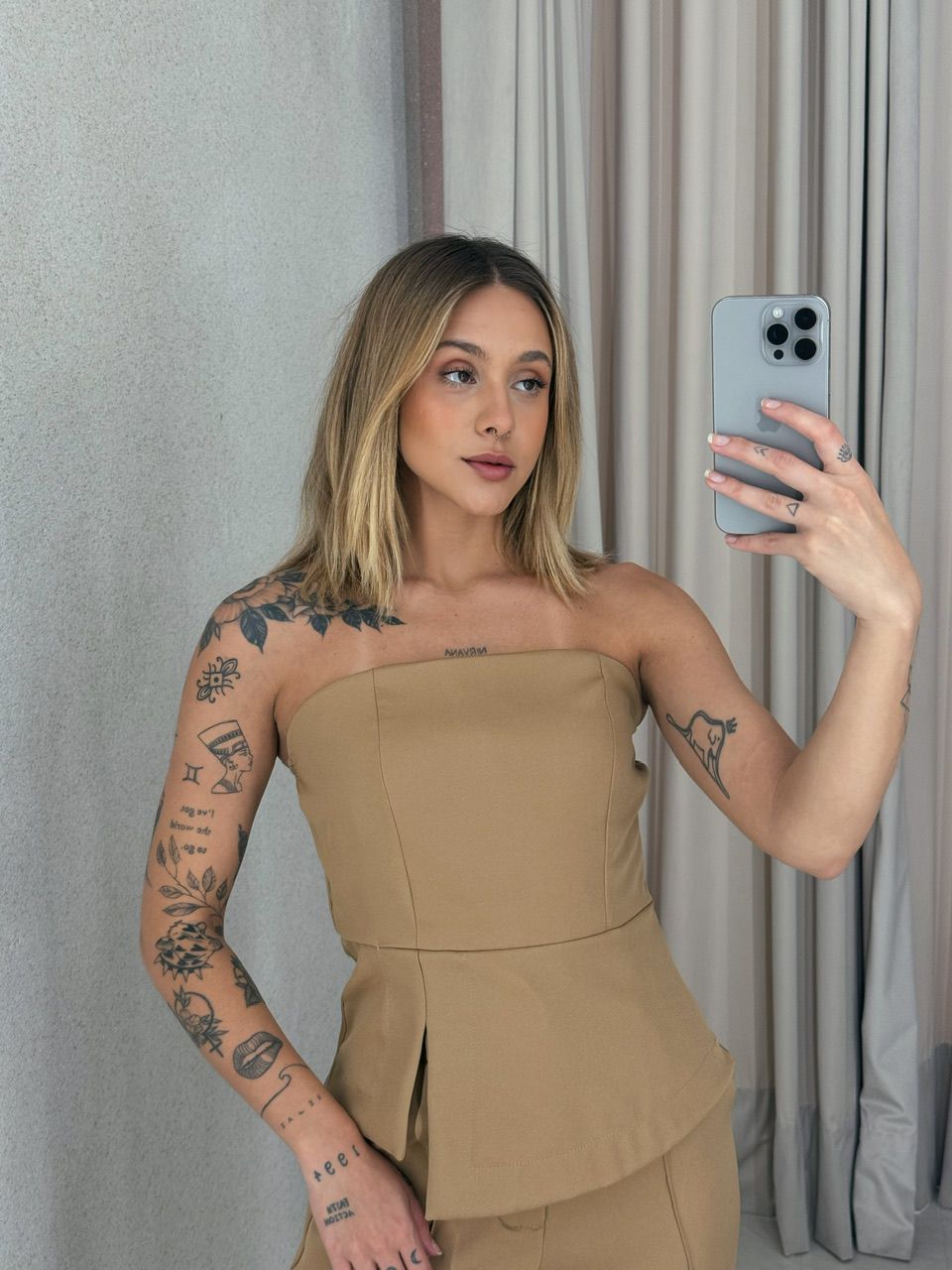 CONJUNTO LANA TOMARA QUE CAIA CAPUCCINO 