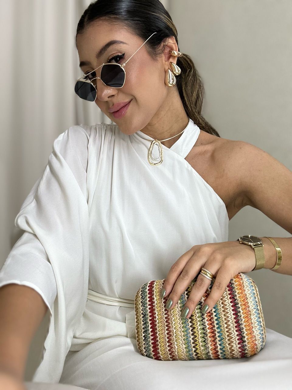VESTIDO MONIQUE LONGO MARFIM