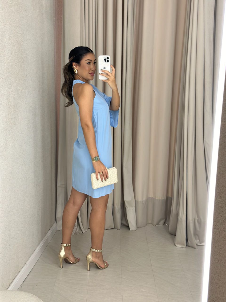 VESTIDO SANDY CURTO AZUL