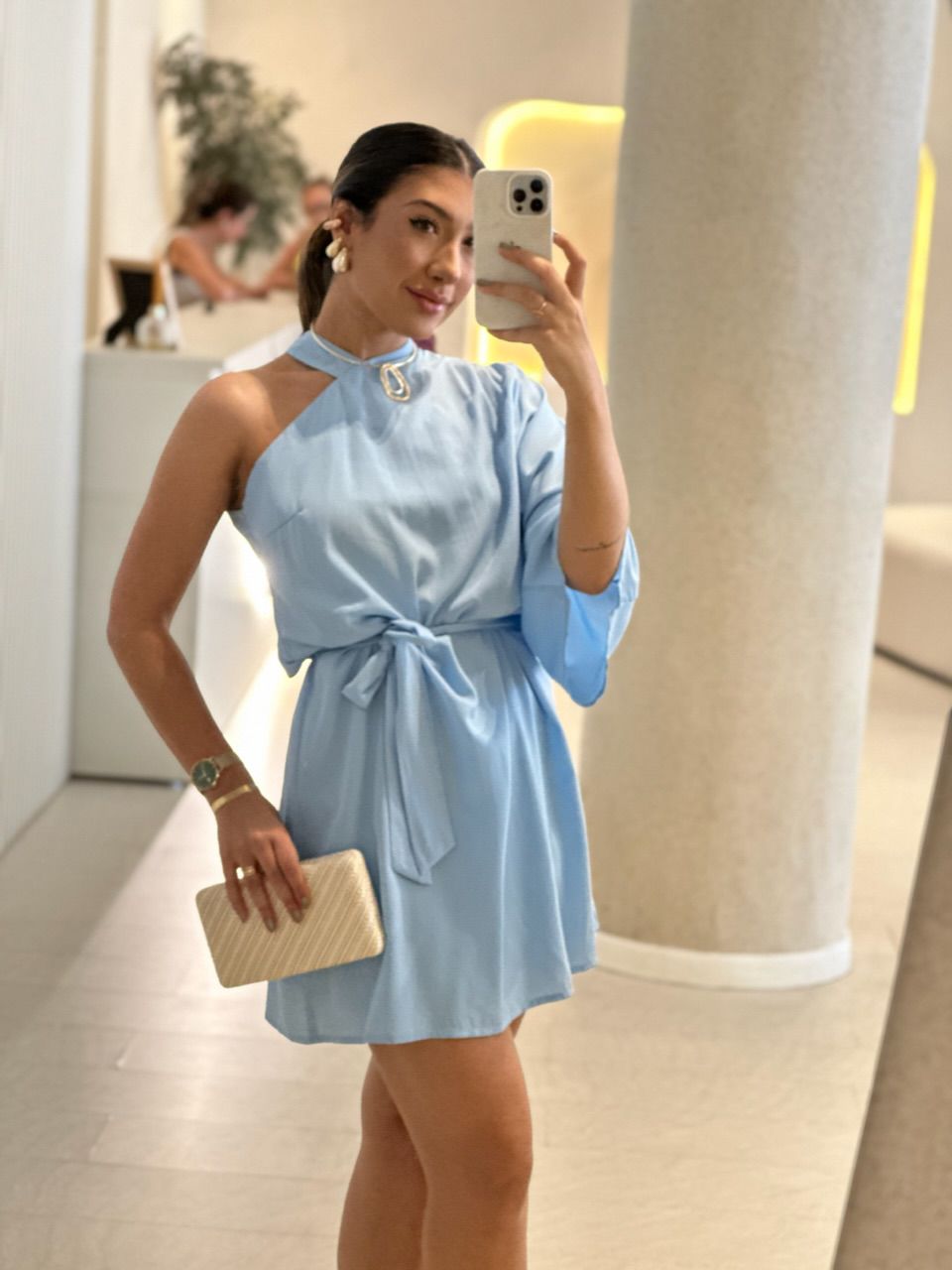 VESTIDO SANDY CURTO AZUL