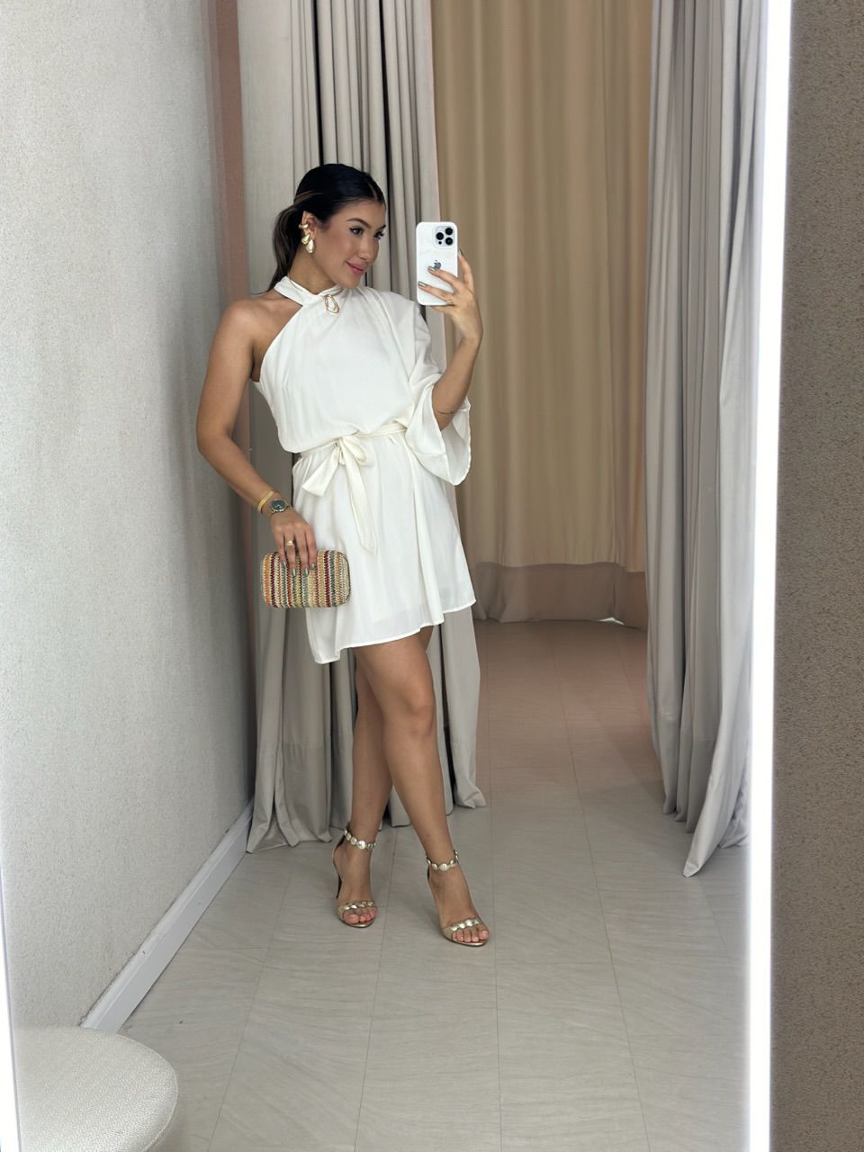 VESTIDO SANDY CURTO MARFIM