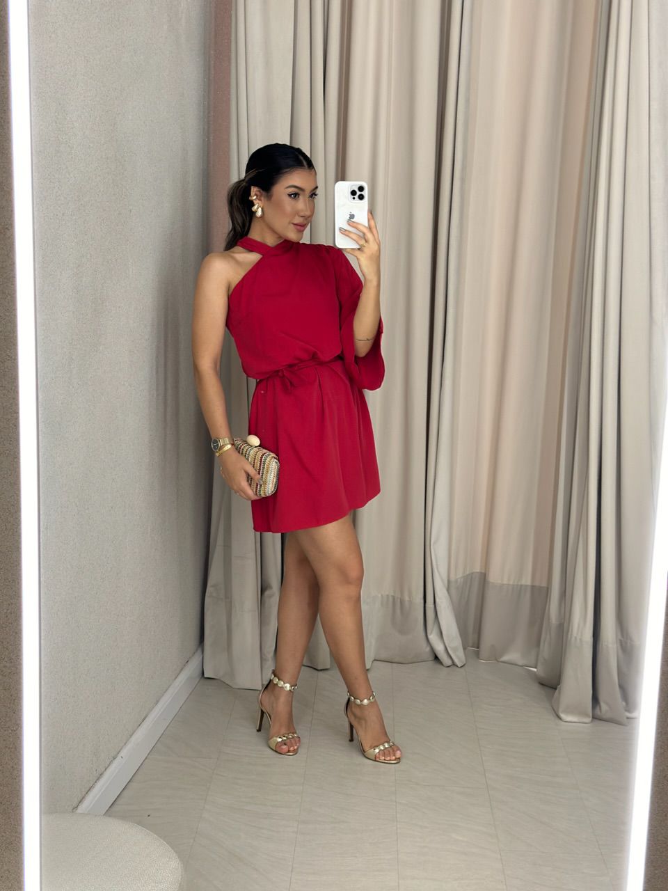 VESTIDO SANDY CURTO VERMELHO