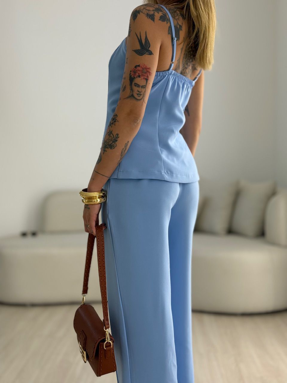 CONJUNTO MARGOT 02 BOTÕES AZUL