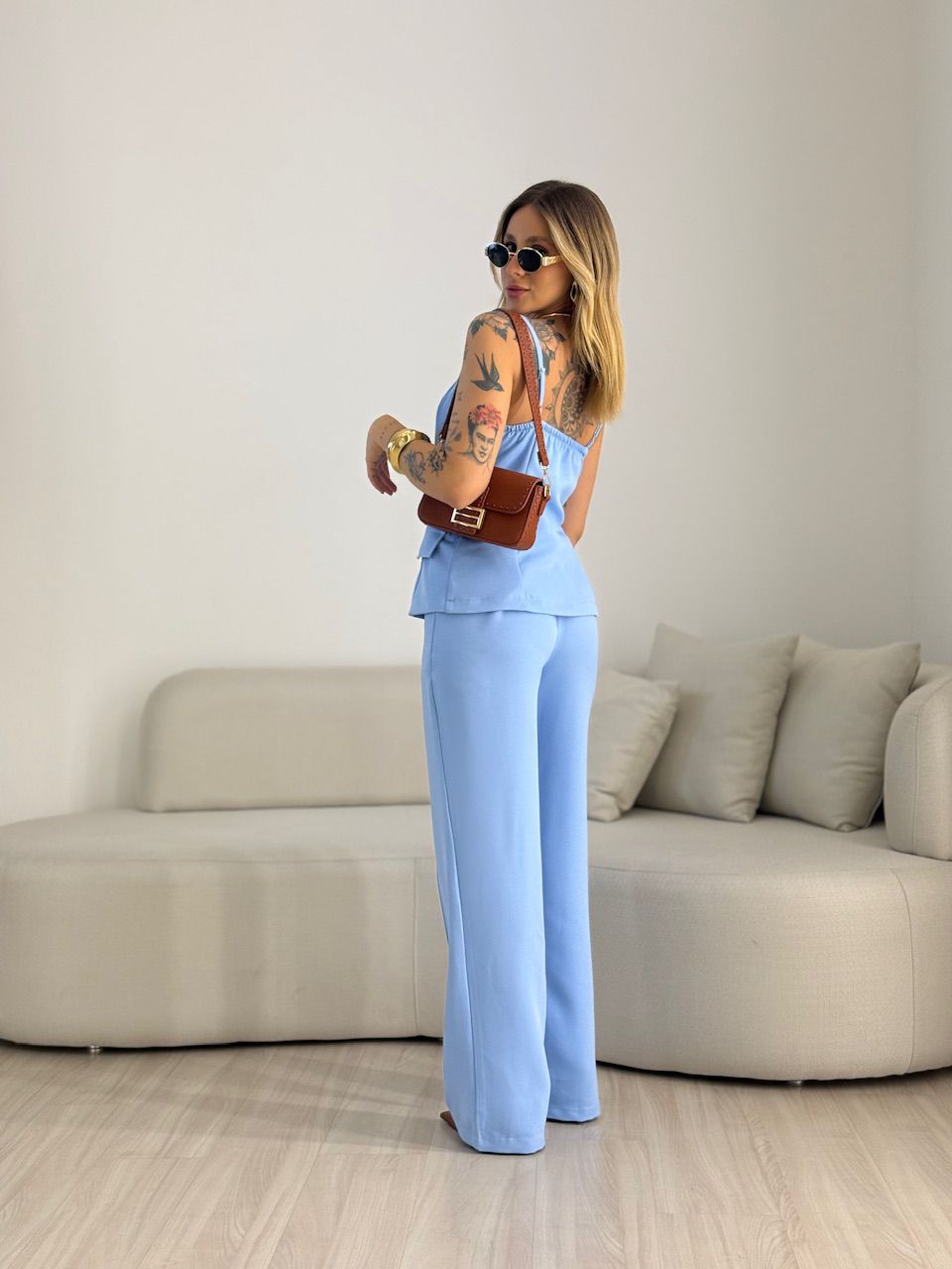CONJUNTO MARGOT 02 BOTÕES AZUL