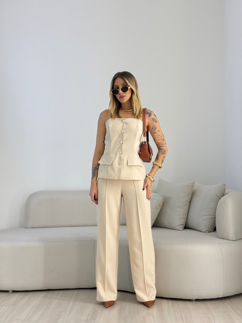 CONJUNTO MARGOT 02 BOTÕES NUDE