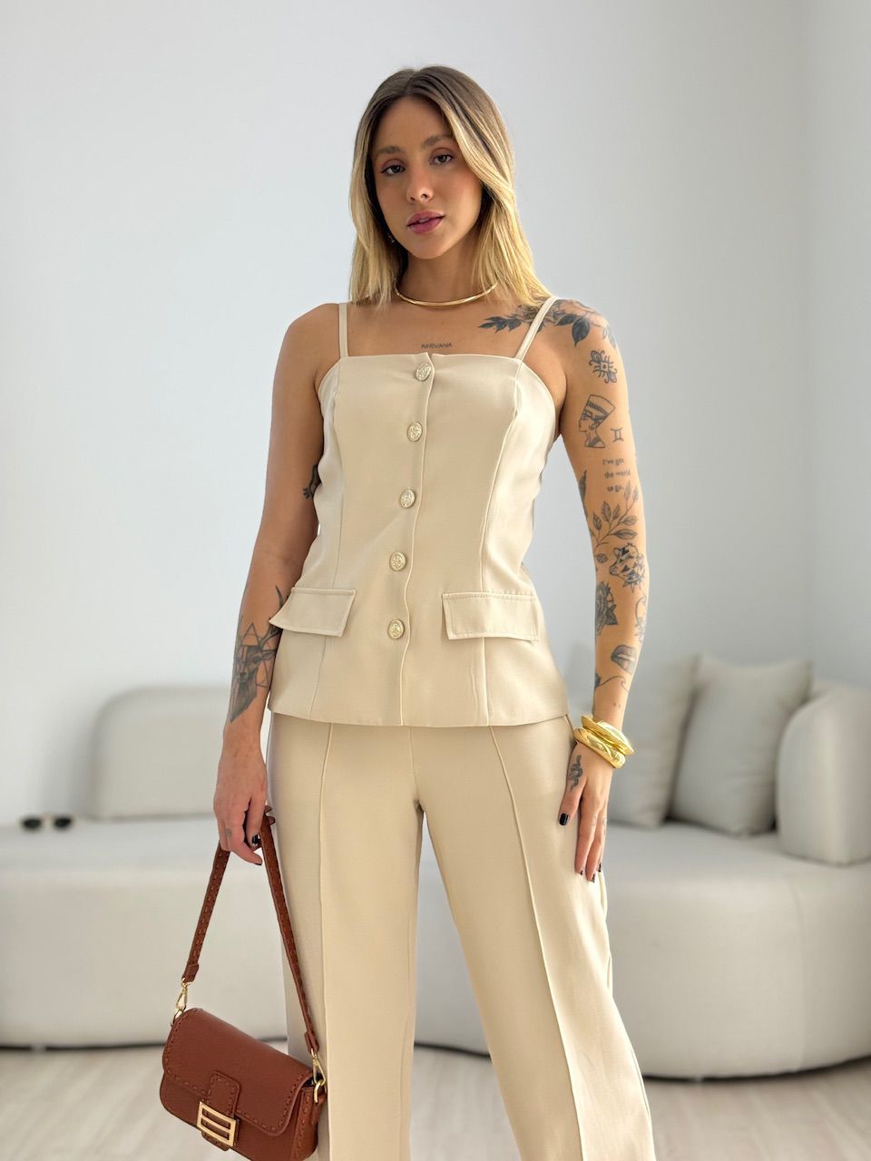 CONJUNTO MARGOT 02 BOTÕES NUDE