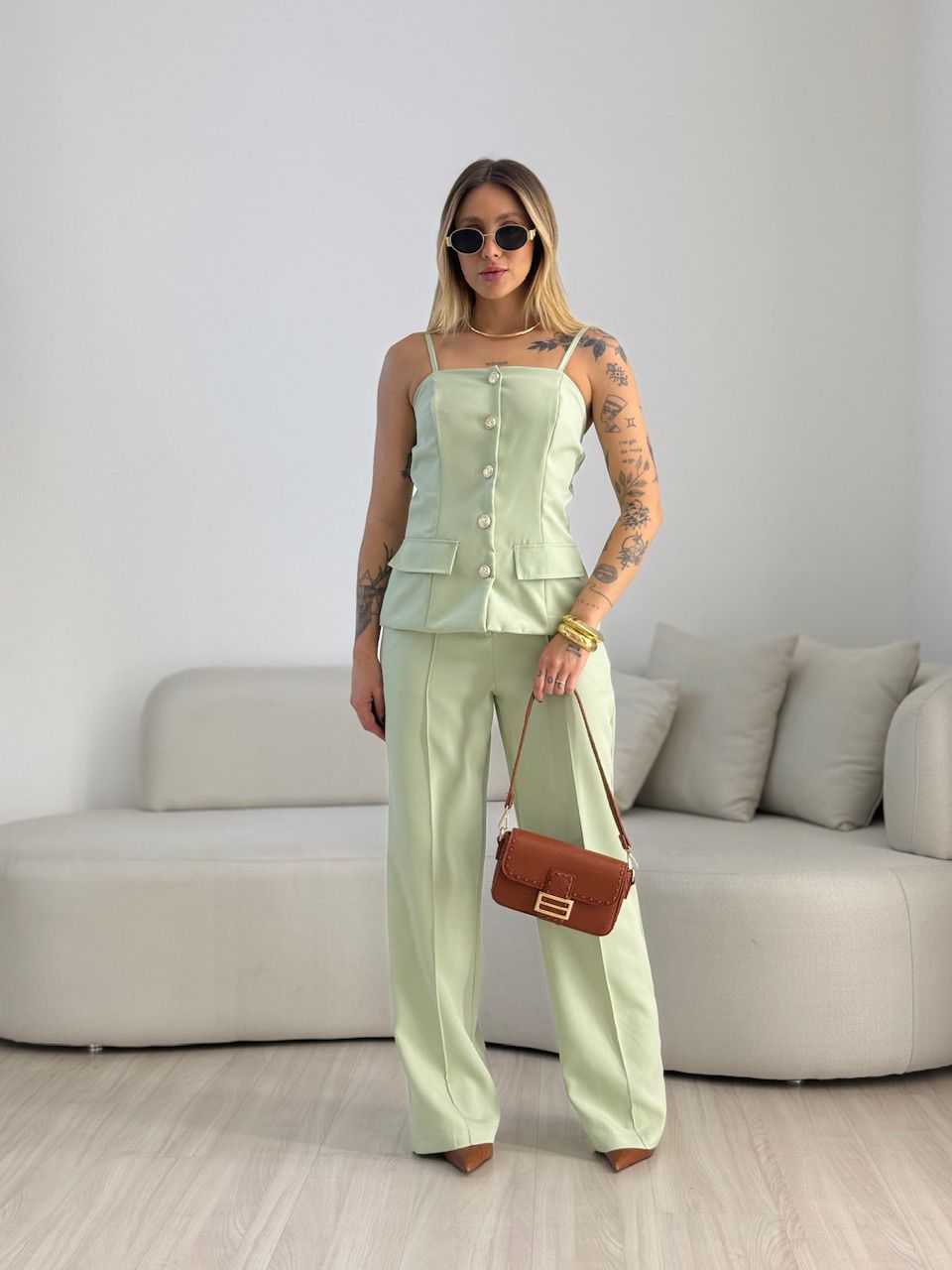 CONJUNTO MARGOT 02 BOTÕES VERDE