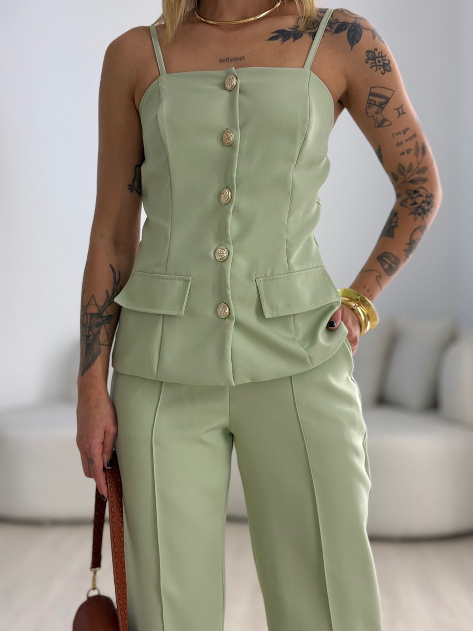 CONJUNTO MARGOT 02 BOTÕES VERDE