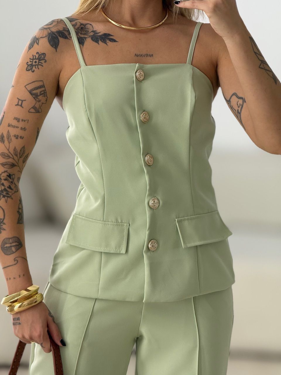 CONJUNTO MARGOT 02 BOTÕES VERDE