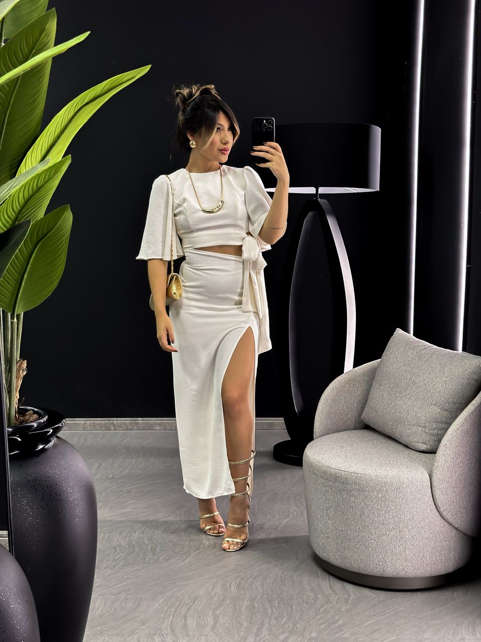 VESTIDO ANABELLE AMARRAÇÃO LATERAL OFF