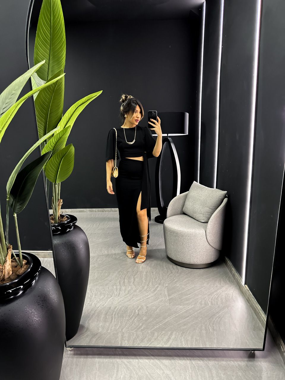 VESTIDO ANABELLE AMARRAÇÃO LATERAL PRETO