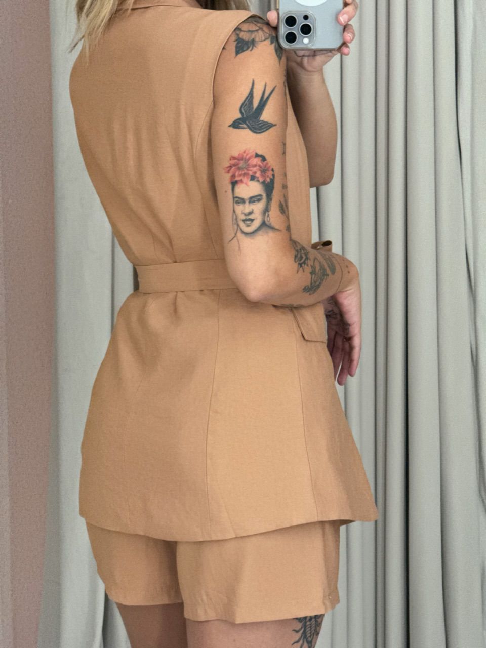 CONJUNTO CÁSSIA SHORT CAPUCCINO 