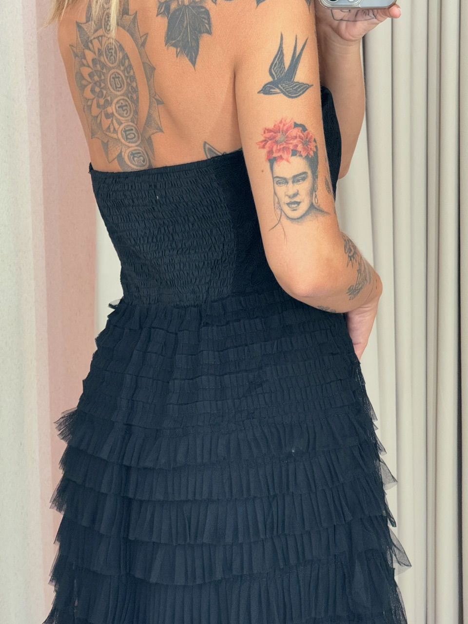 VESTIDO ANDREIA tule preto