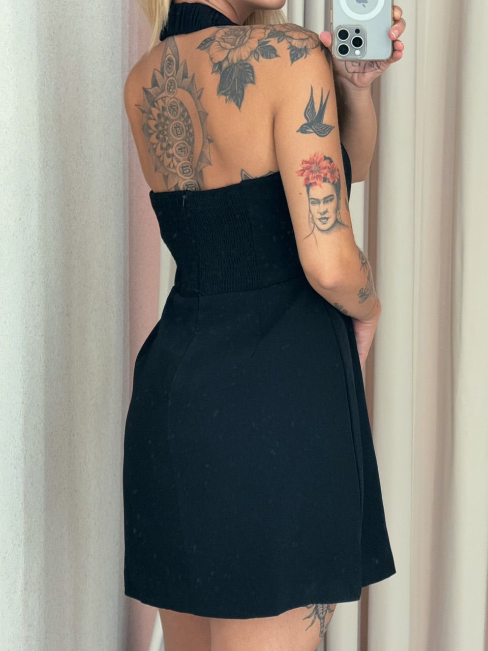 VESTIDO DAMARES FRENTE ÚNICA PRETO