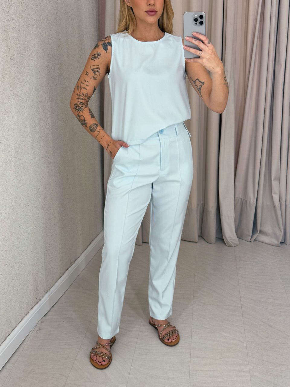 CONJUNTO HELGA CALÇA BABY BLUE