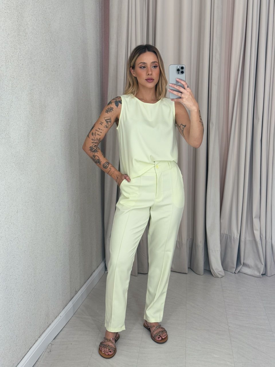 CONJUNTO HELGA CALÇA BABY GREEN - 0060260400 - CAROLLA FERRARO
