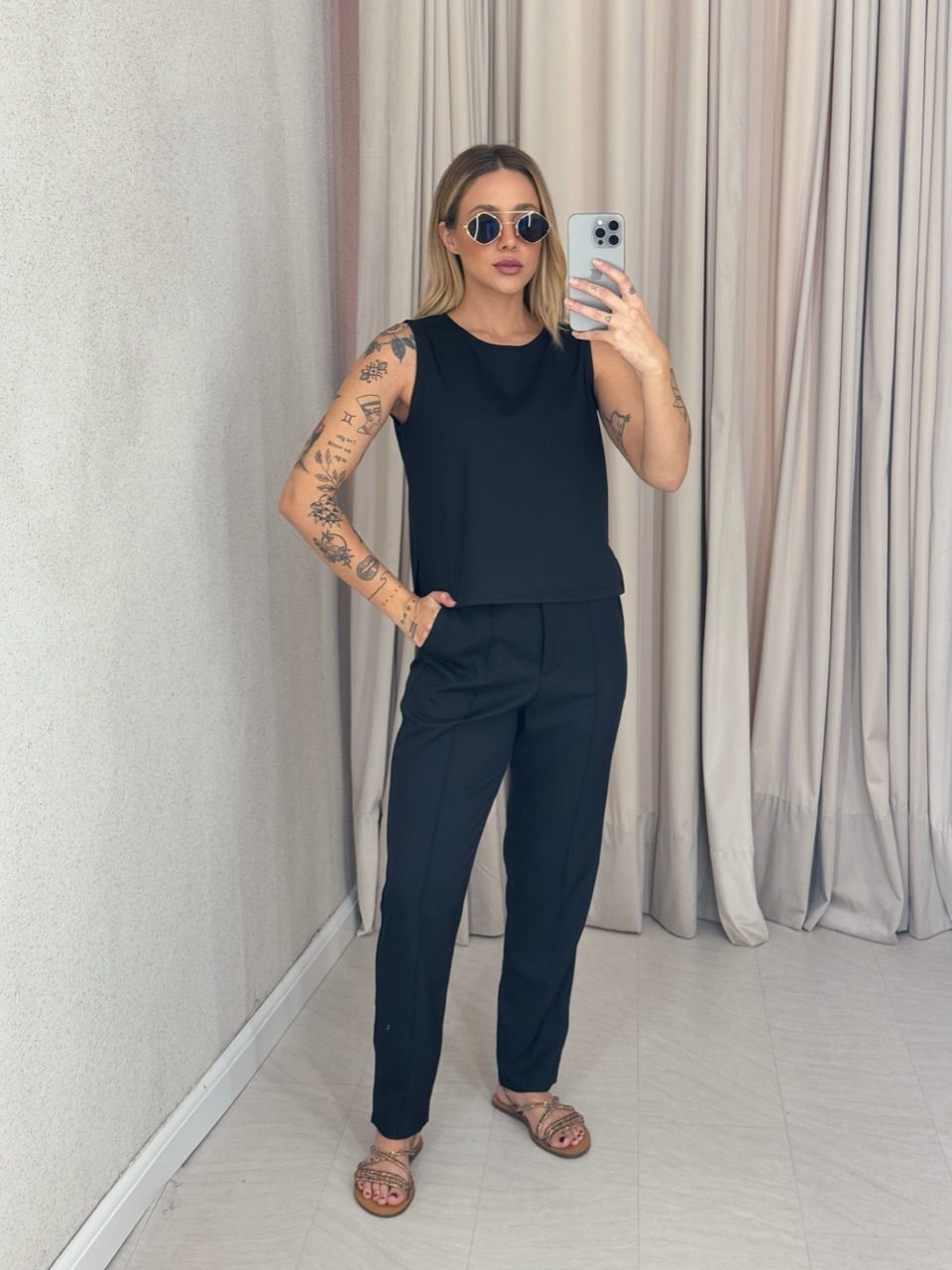CONJUNTO HELGA CALÇA PRETO