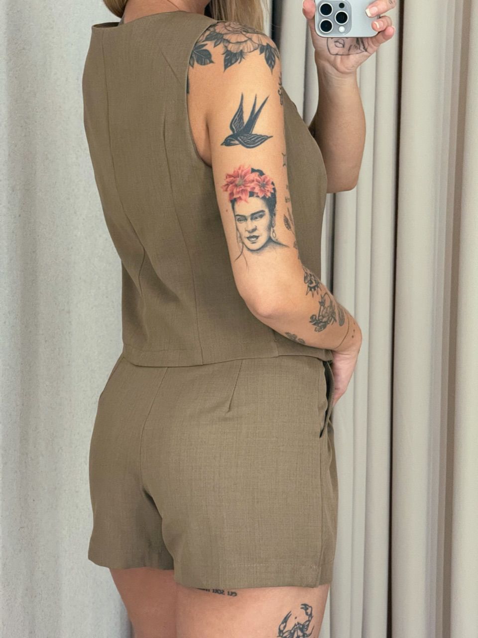 CONJUNTO PETÚNIA SHORT CAQUI