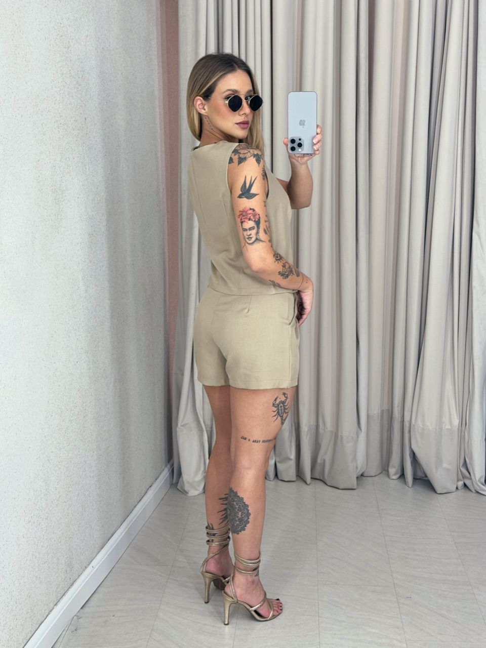 CONJUNTO PETÚNIA SHORT NUDE