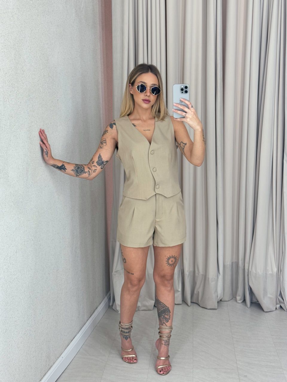 CONJUNTO PETÚNIA SHORT NUDE