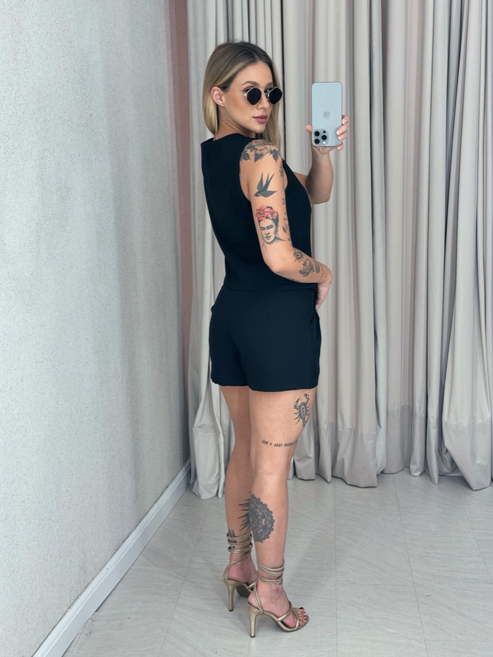 CONJUNTO PETÚNIA SHORT PRETO