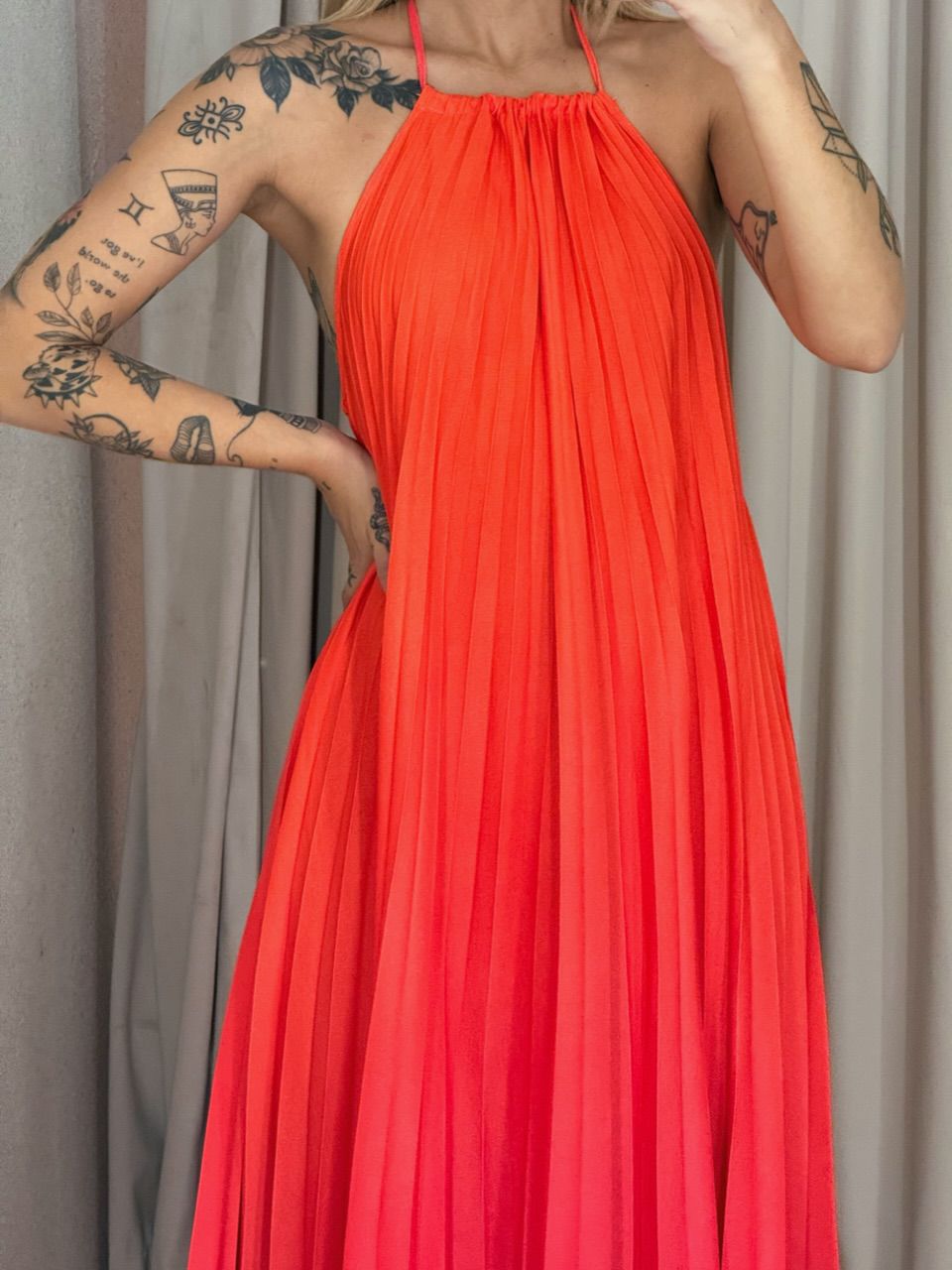 VESTIDO SANTORINI PLISSADO Pink