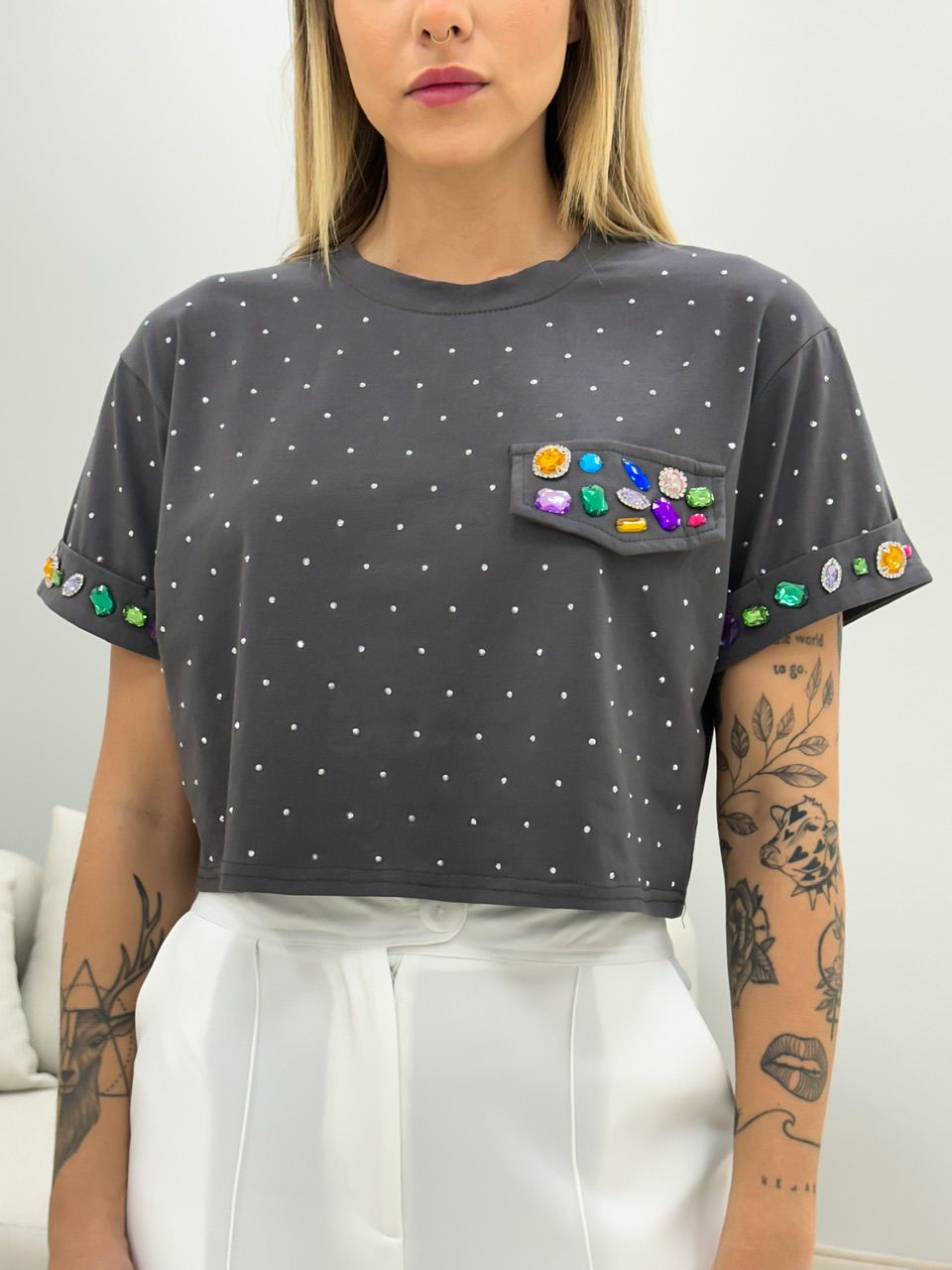 BLUSA ANGEL PEDRARIA CHUMBO