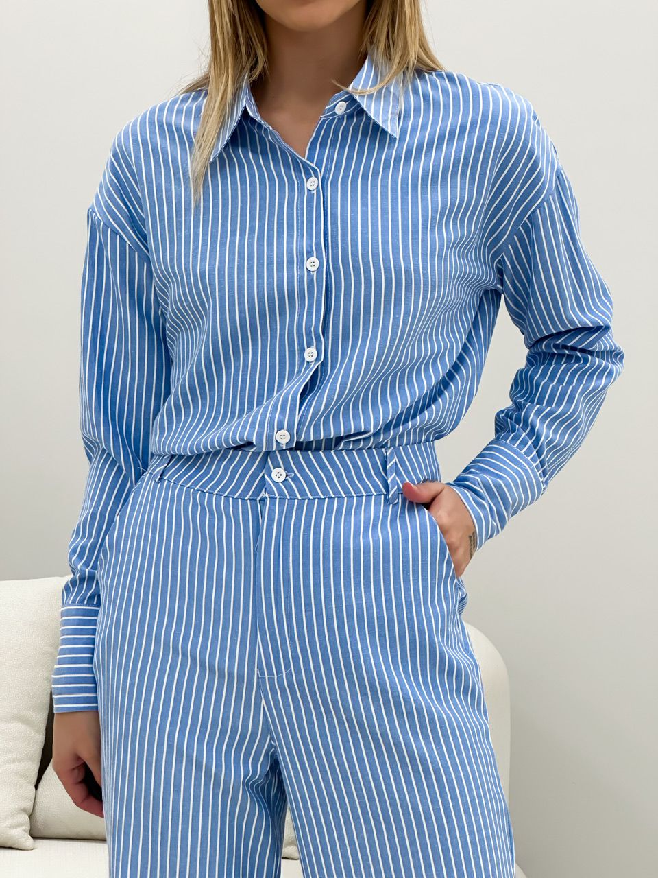 CONJUNTO JÉSSICA LISTRADO AZUL ESCURO