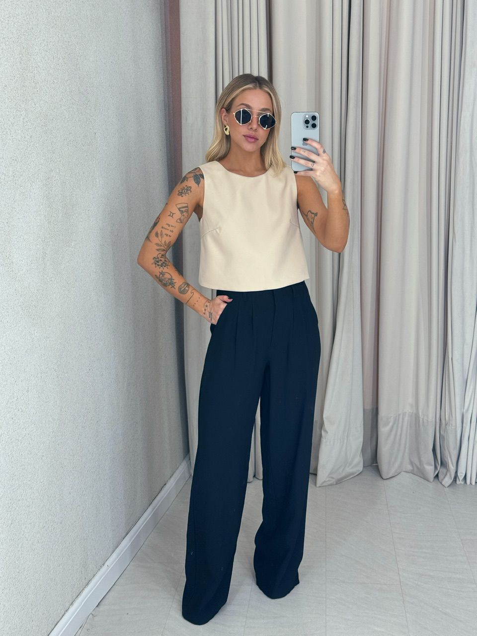 BLUSA SILVANA AMARRAÇÃO NUDE