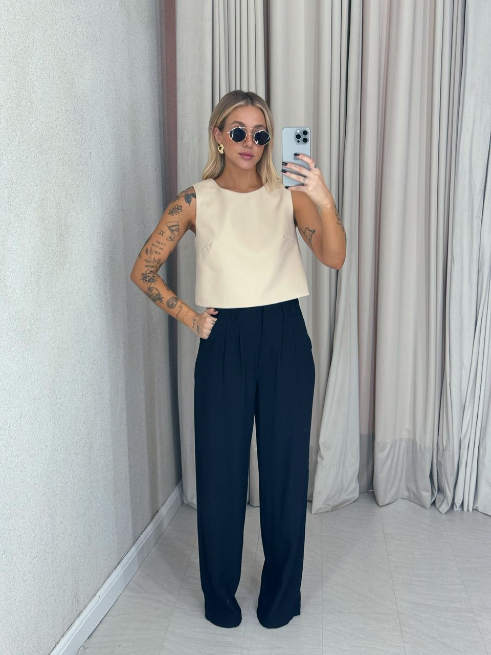 BLUSA SILVANA AMARRAÇÃO NUDE