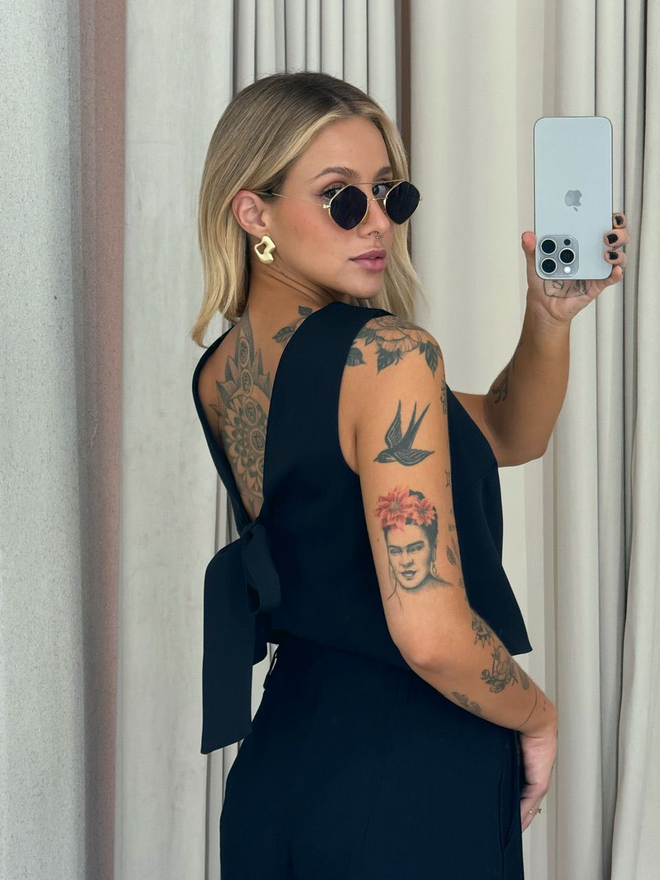 BLUSA SILVANA AMARRAÇÃO PRETA
