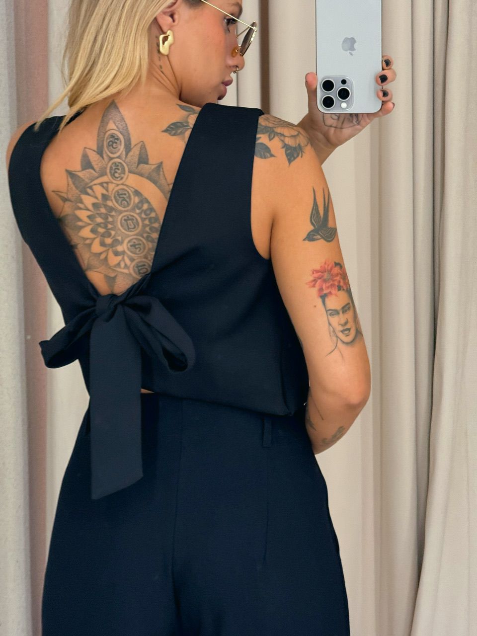 BLUSA SILVANA AMARRAÇÃO PRETA