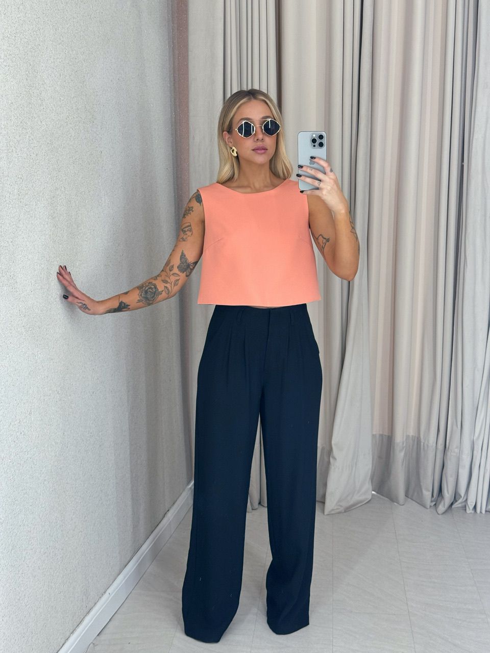 BLUSA SILVANA AMARRAÇÃO SALMÃO