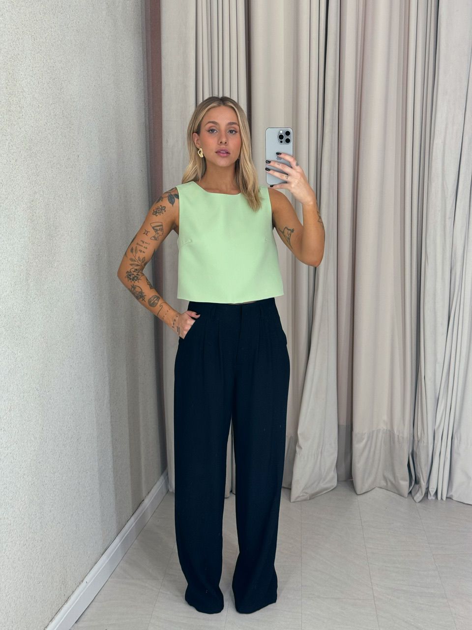 BLUSA SILVANA AMARRAÇÃO VERDE