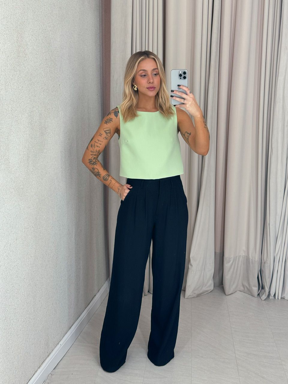 BLUSA SILVANA AMARRAÇÃO VERDE