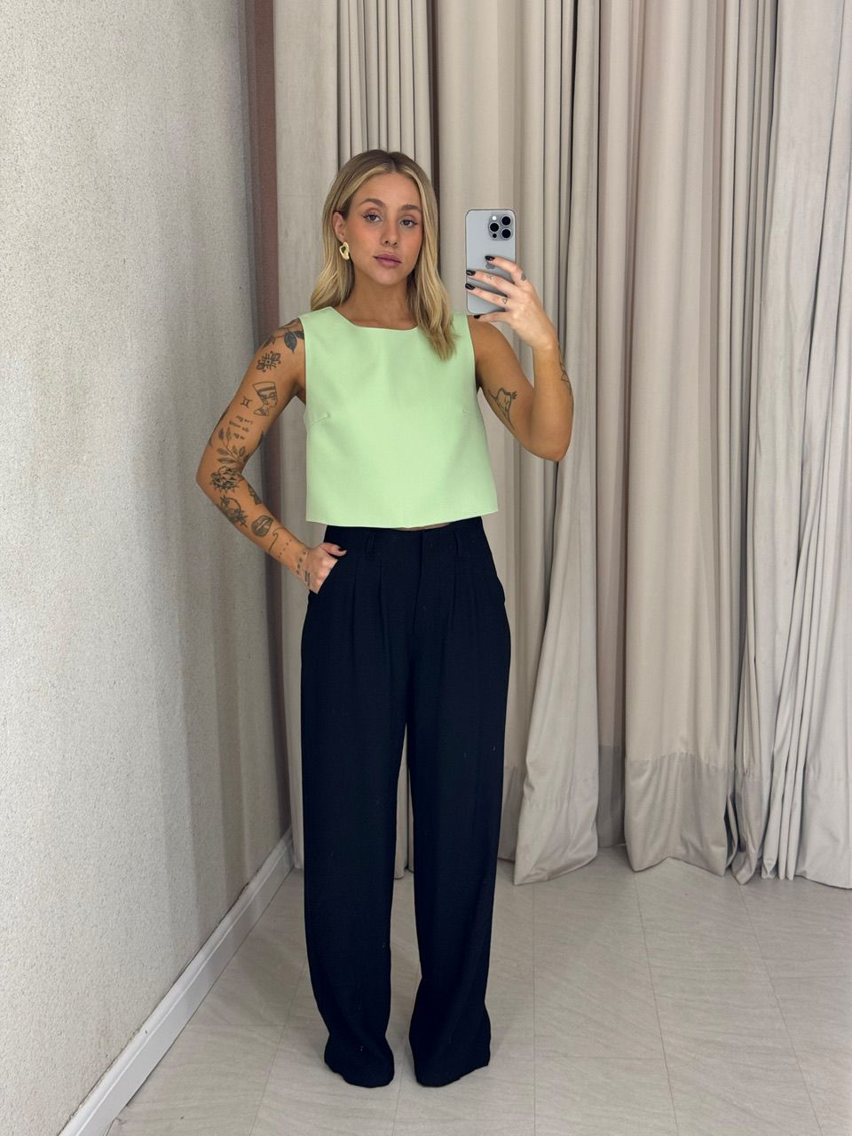 BLUSA SILVANA AMARRAÇÃO VERDE